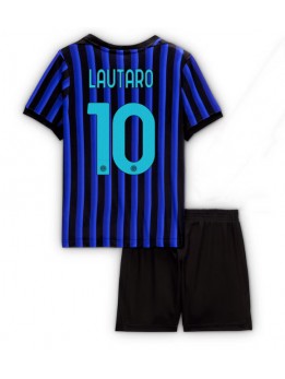 Billige Inter Milan Lautaro Martinez #10 Hjemmedraktsett Barn 2025-26 Kortermet (+ Korte bukser)
